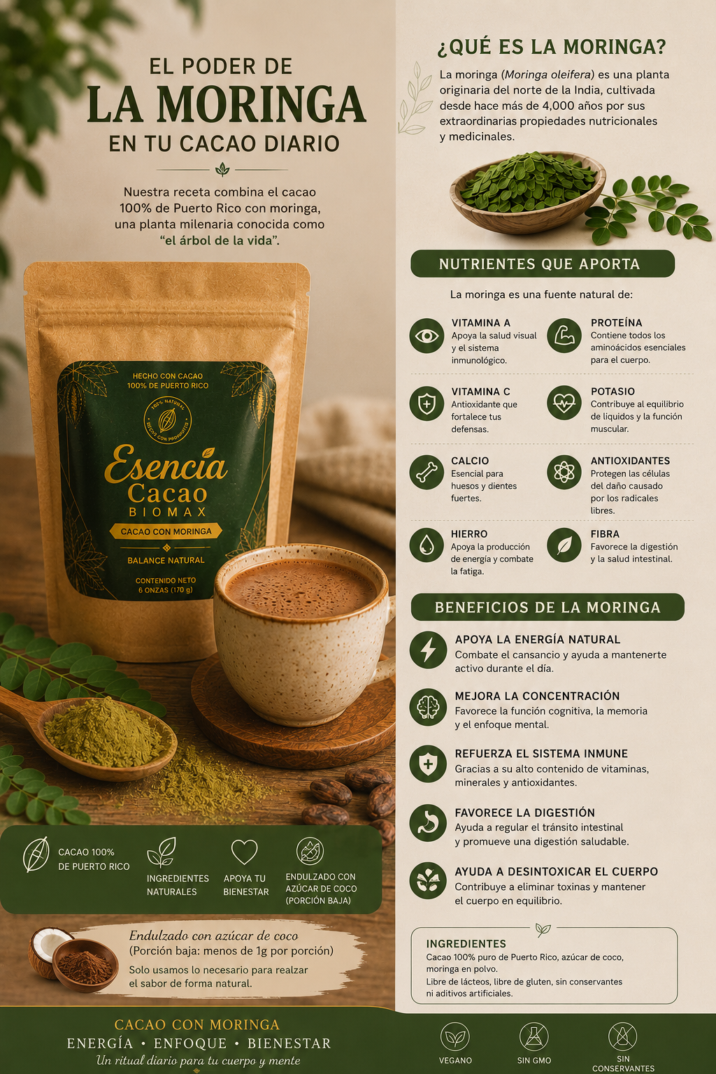 Biomax - Cacao con Moringa
