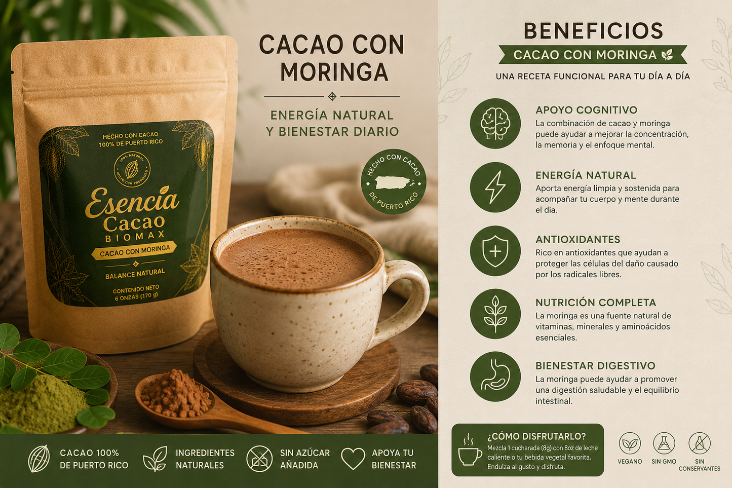 Biomax - Cacao con Moringa